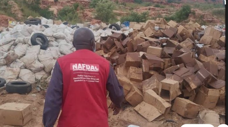 Wasu kayayyaki da NAFDAC ta lalata