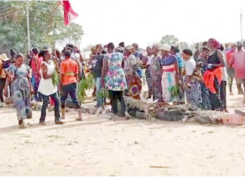 Women protesting over killings in Adamawa communities