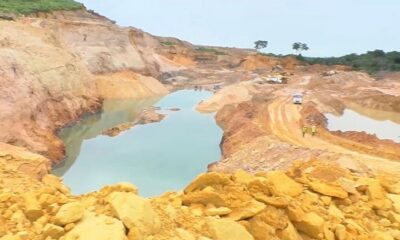 Illegal mining site